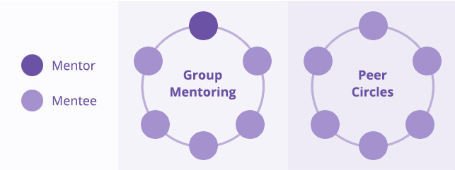 MentorEase_mentoring_software_group_mentoring_peer_circles_diagram